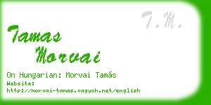 tamas morvai business card